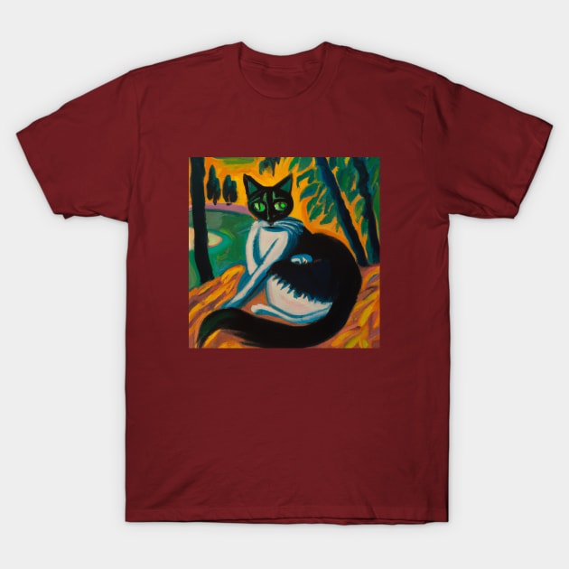 Cat in the Style of Paul Gauguin T-Shirt by Star Scrunch